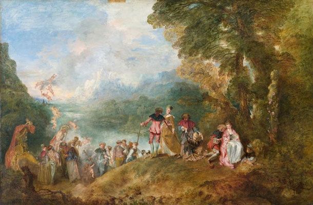 Nalodenie pre Cytheru, Jean-Antoine Watteau